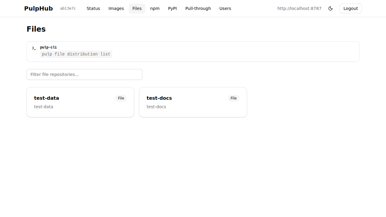 File repositories list