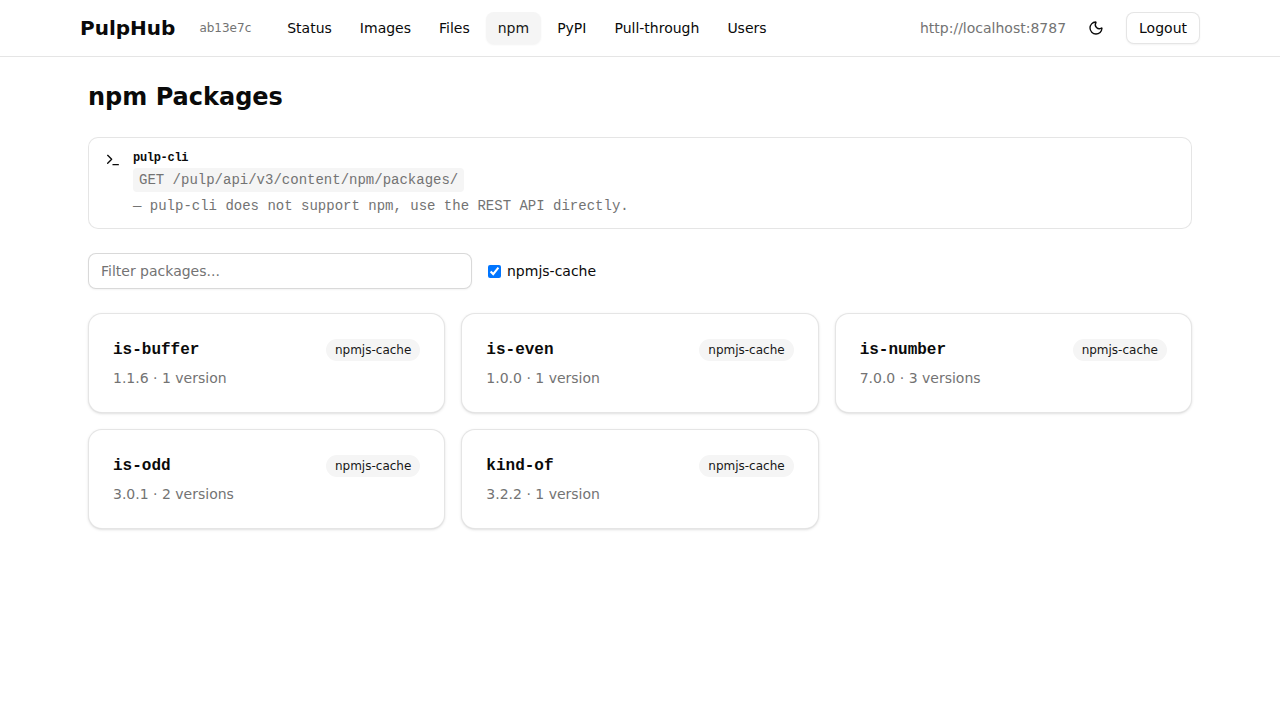 npm repositories list