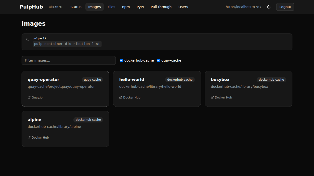 Repositories in dark mode